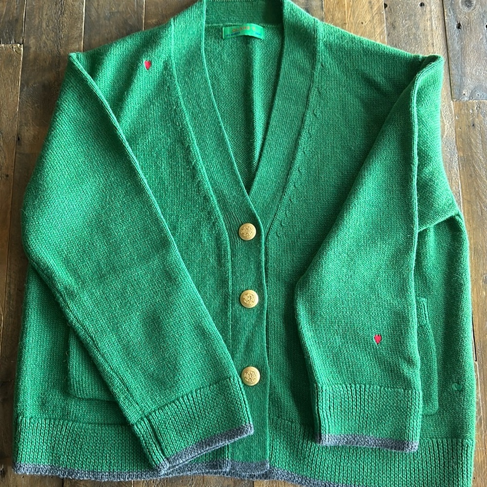 Clare V Oscar Cardigan Green
